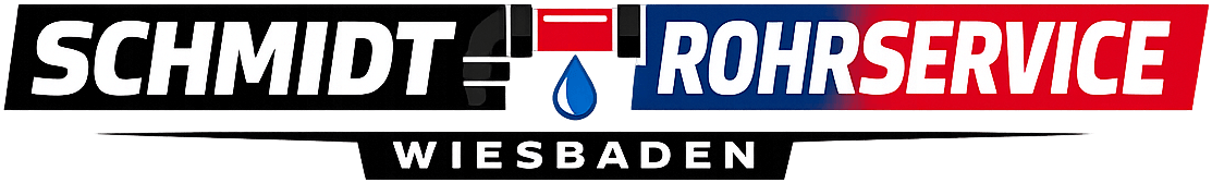 Schmidt RohrService Logo als dunkler Schriftzug auf weißem Hintergrund